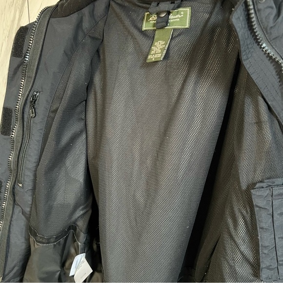 Eddie Bauer Outdoor Black Hooded Performance Shell Nylon Coat SZ S - Picture 6 of 6